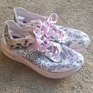 Nike Zoom Fly SP Nathan Bell Doodles AT5242-100 Men’s Size 9 Pink Foam Rare